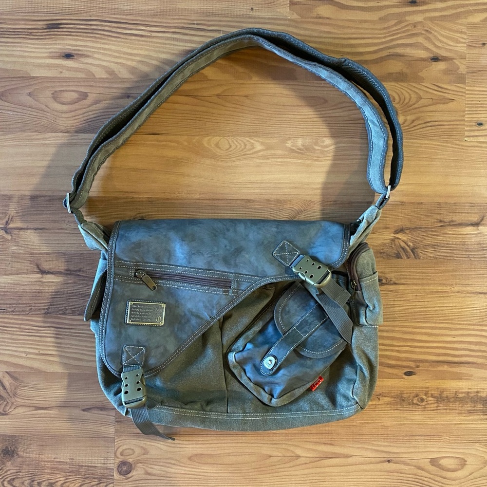 Vintage Diesel Spare Parts collection canvas messenger bag